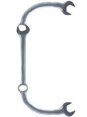 letter C made of spanners