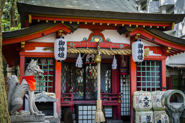 tsuta shrine , one of the oldest shrine in Japan. 