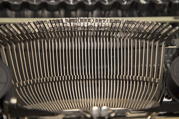 Antique typewriter close up