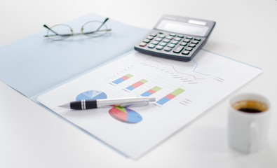 Business graphs with some accessories