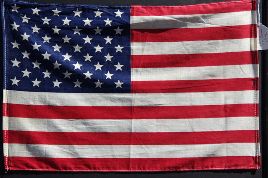1949 american flag with peace sign artwork