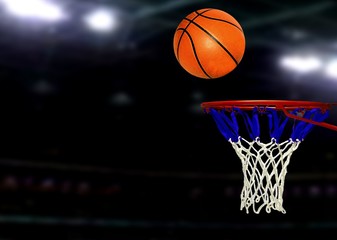 Basketball games under Spotlights