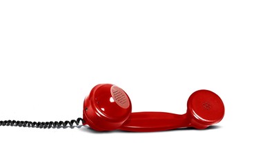 Retro Red Telephone Receiver