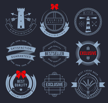 Promo badges on dark background. EPS8.