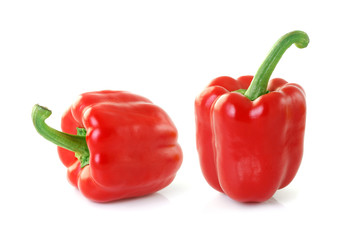 red sweet peper on white background