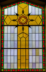 Stained Glass Details inside a Church