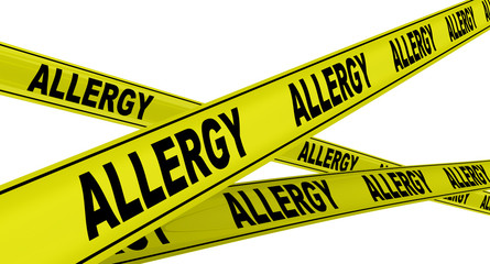 Аллергия (allergy). Желтая оградительная лента
