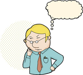 Blond Professional Man Thinking