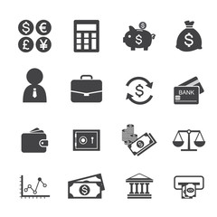 Finance and money icon set