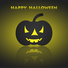 Halloween vector background with pumpkin.