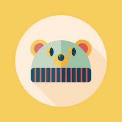 baby hat flat icon with long shadow,eps10