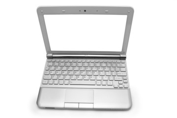 netbook with white monitor