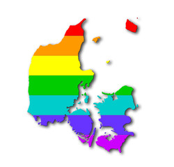 Obraz premium Rainbow flag pattern - Denmark