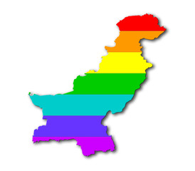 Obraz premium Rainbow flag pattern - Pakistan