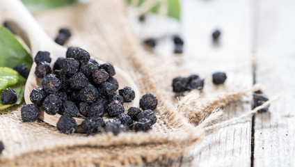 Heap of dried Chokeberries