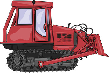 vector caterpillar tractor