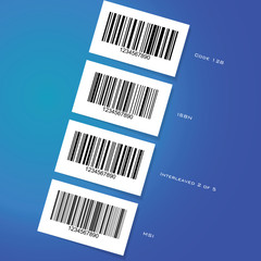 Set of barcode stickers - illustration