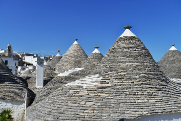 Fototapeta na wymiar vista dei tetti dei trulli di Alberobello