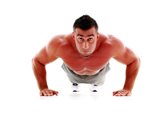 Handsome sportsman isolated 