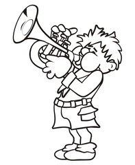 Trumpeter, coloring book