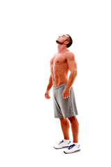 Fototapeta premium Handsome sportsman isolated 