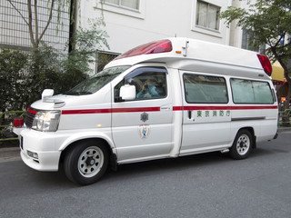 待機中の救急車