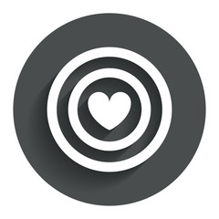Target aim sign icon. Darts board symbol.