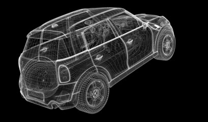 Naklejka premium car 3D model