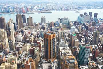 Fototapeta premium Cityscape view of Manhattan from Empire State Building