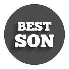 Best son sign icon. Award symbol.
