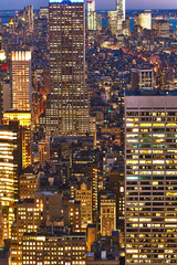 Fototapeta na wymiar Cityscape view of Manhattan with Empire State Building at night
