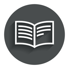 Book sign icon. Open book symbol.