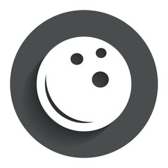 Fototapeta premium Bowling ball sign icon. Bowl symbol.