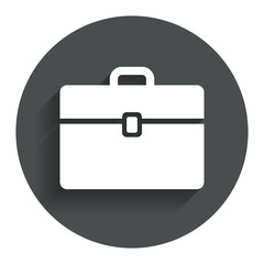 Case sign icon. Briefcase button.