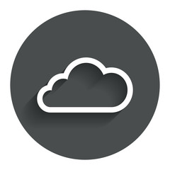 Cloud sign icon. Data storage symbol.