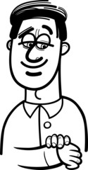 happy man cartoon coloring page