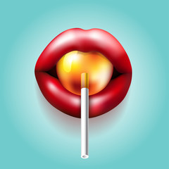 lips with candy