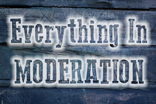 Everything In Moderation Concept