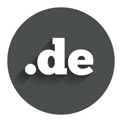 Domain DE sign icon. Top-level internet domain