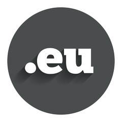 Domain EU sign icon. Top-level internet domain