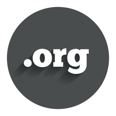 Domain ORG sign icon. Top-level internet domain