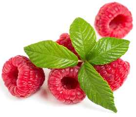 Ripe raspberries