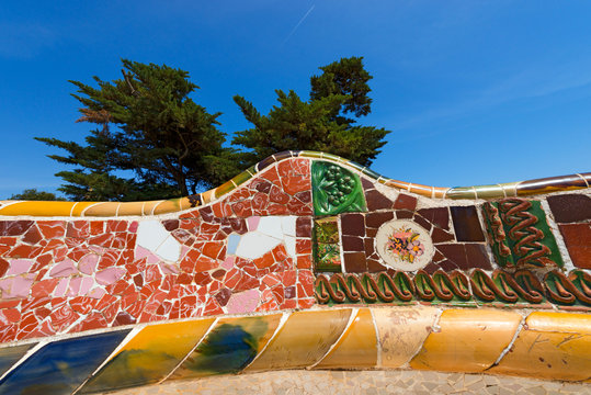 Ceramic Bench Park Guell - Barcelona Spain