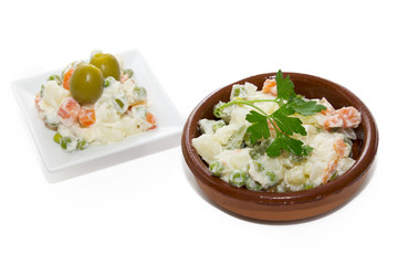composition of several kinds of salad