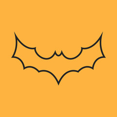 Simple black bat icon