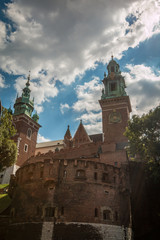 Towers of Wawel Castle in Krakow Poland