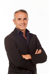 Businessman on white background, handsome