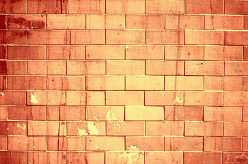 Copper color bricks wall texture background