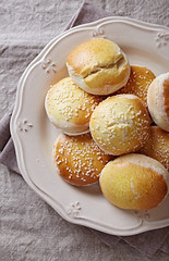 Fresh homemade scones on a plate (Great Britain)