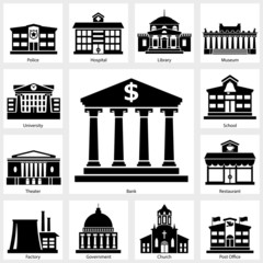 Building icons set